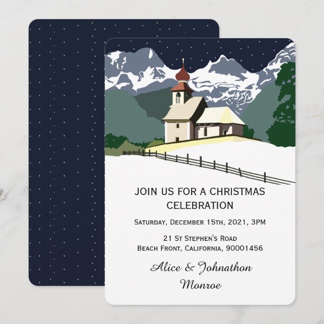Invitación del partido Navidades de la Iglesia de  (Anverso / Reverso)