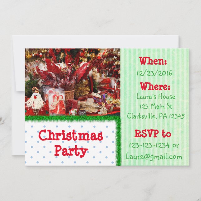 Invitación del partido Navidades de las cookies ro (Anverso)