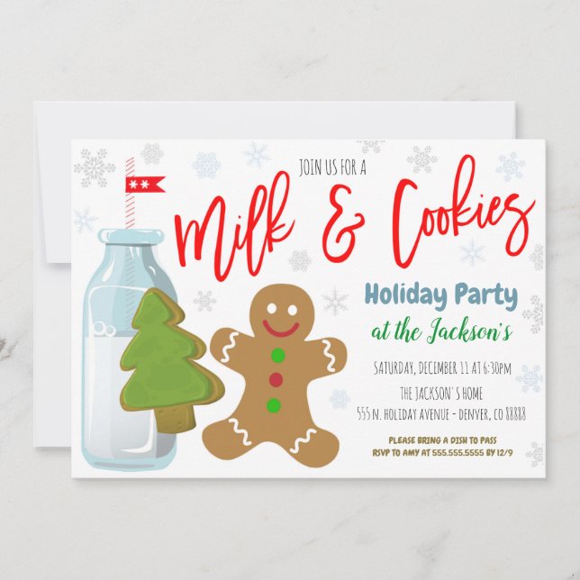 Invitación del partido Navidades de leche y gallet (Anverso)