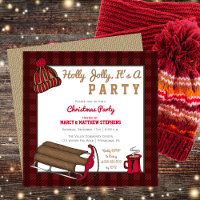 Invitación del partido Navidades de Plaid Holly Jo