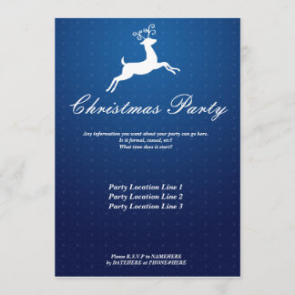 Invitación del partido Navidades de renos azules