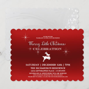 Invitación del partido Navidades de renos voladore