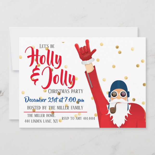 Invitación del partido Navidades de Santa Claus (Anverso)