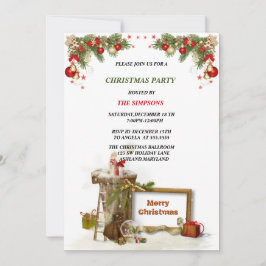 Invitación del partido navidades | Diseño de pino