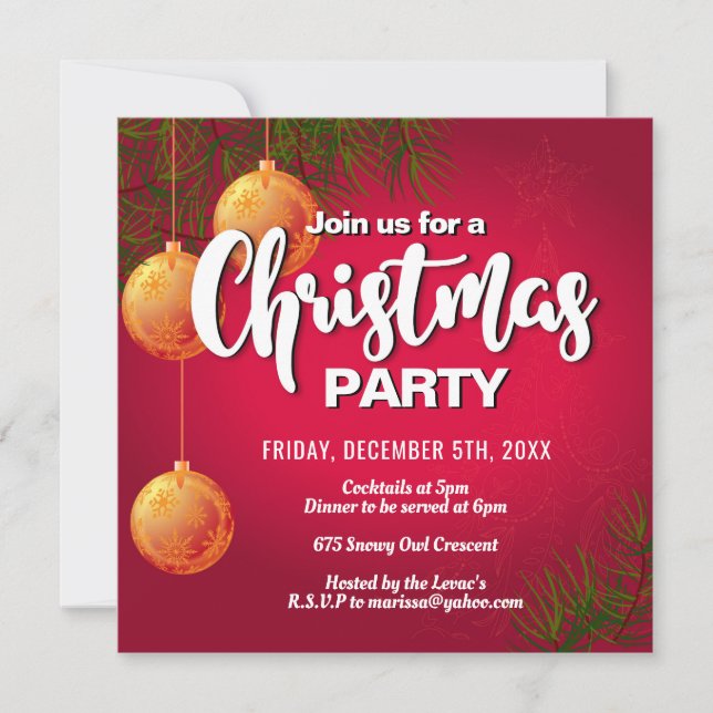 Invitación del partido Navidades divertidos (Anverso)