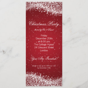 Invitación del partido Navidades Elegante Esparkle