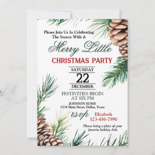 Invitación del partido Navidades Evergreen y Pinec