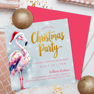 Invitación del partido Navidades Flamingo Rosado