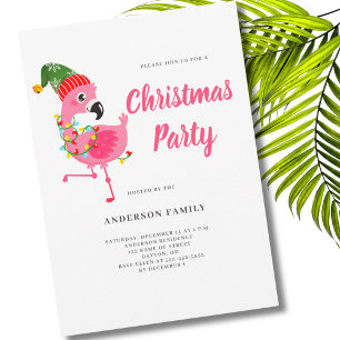 Invitación del partido Navidades Flamingo Rosado