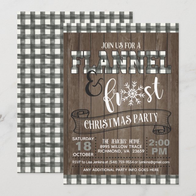 Invitación del partido Navidades Flandes y Escarch (Anverso / Reverso)