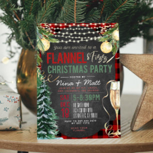 Invitación del partido Navidades Flannel y Fizz