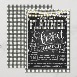 Invitación del partido Navidades Flannel y Frost