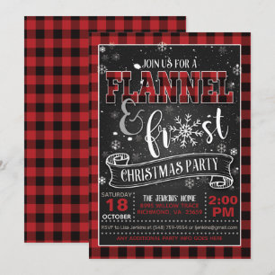 Invitación del partido Navidades Flannel y Frost R
