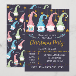 Invitación del partido Navidades Gnomes Sueco