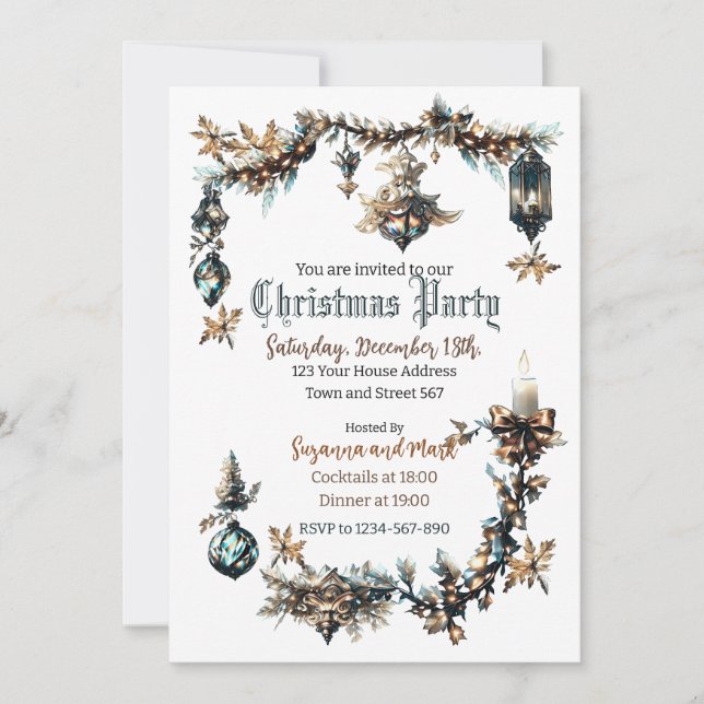 Invitación del partido Navidades góticos personali (Anverso)