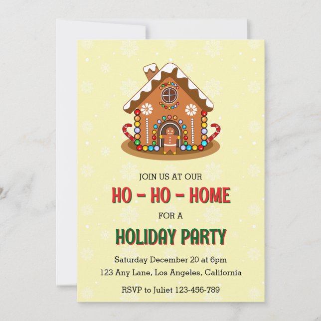 Invitación del partido Navidades Ho-Ho-Ho (Anverso)