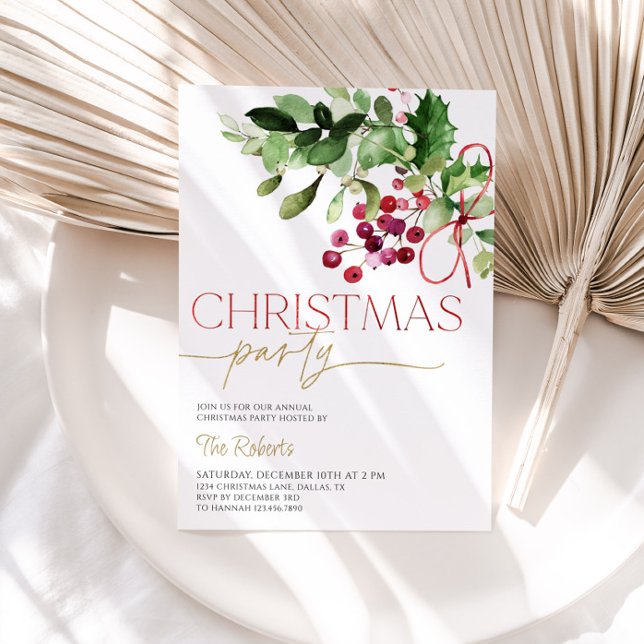 Invitación del partido Navidades Holly y Berries (Subido por el creador)
