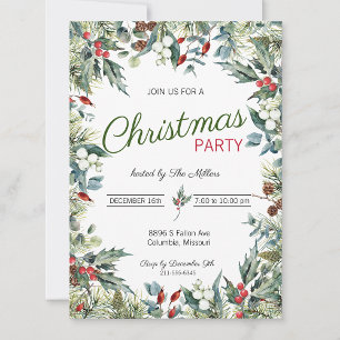 Invitación del partido Navidades Holly y Ivy