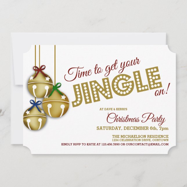 Invitación del partido Navidades Jingle Bells (Anverso)