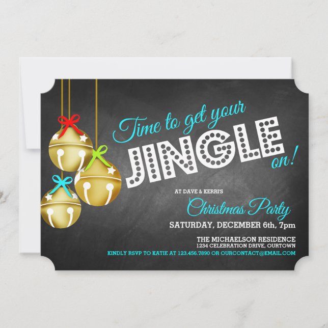 Invitación del partido Navidades Jingle Bells (Anverso)