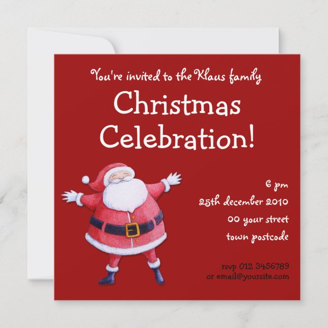 Invitación del partido Navidades rojos de Santa Cl (Anverso)