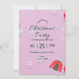 Invitación del partido Navidades rosados