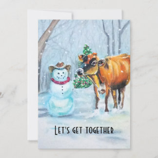 Invitación del partido Navidades Snowman