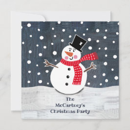 Invitación del partido Navidades Snowman personali