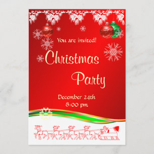 Invitación del partido Navidades sobre blanco y ve