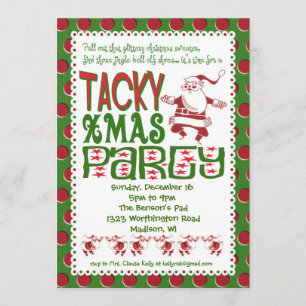 Invitación del partido Navidades Tacky