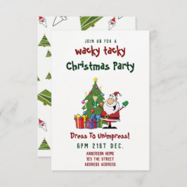 Invitación del partido Navidades TACKY Funny Santa