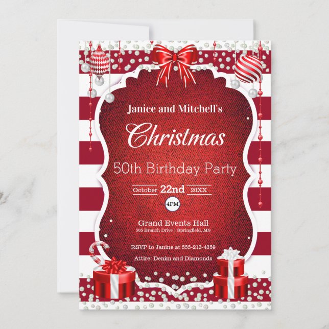 Invitación del Partido navidades y Diamantes (Anverso)