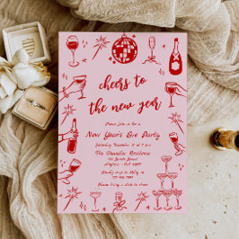 Invitación del partido Nochevieja de Año Nuevo dib