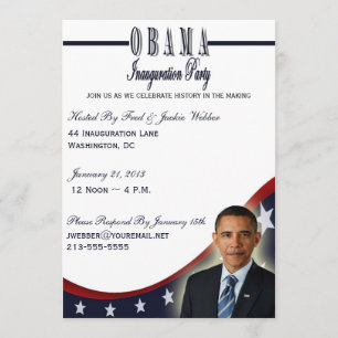 Invitación del partido Obama a la toma de mando 20