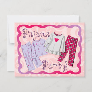 Invitación del Partido Pajama, PJ rosa y morado