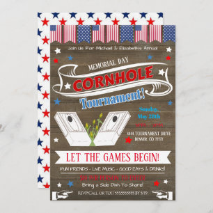 Invitación del partido Patriotic Cornhole