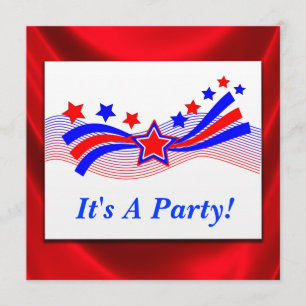 Invitación del Partido Patriótico Stars And Stripe