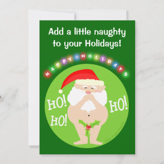 Invitación del partido Personalizado Naughty Santa