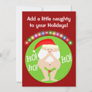 Invitación del partido Personalizado Naughty Santa