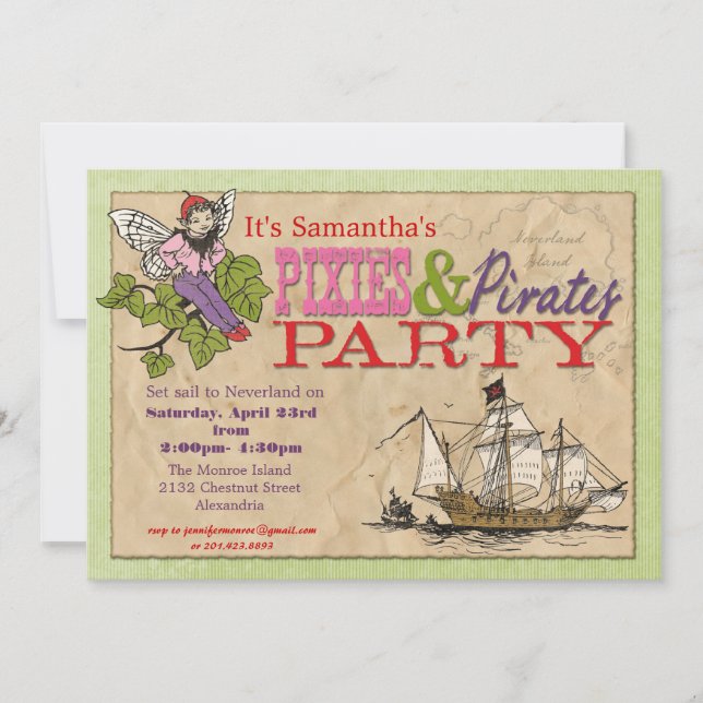 Invitación del Partido Pixies y Piratas (Anverso)