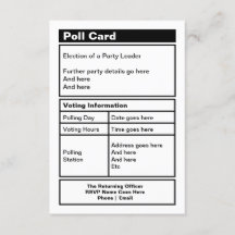 Invitación del partido político personalizable