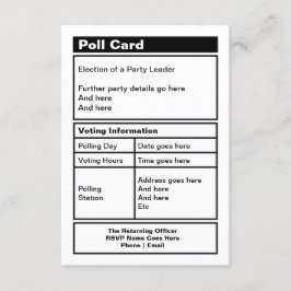 Invitación del partido político personalizable