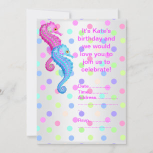 INVITACIÓN DEL PARTIDO POLKA DOT SEAHORSE