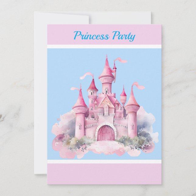 Invitación del partido Princesa Personalizada para (Anverso)