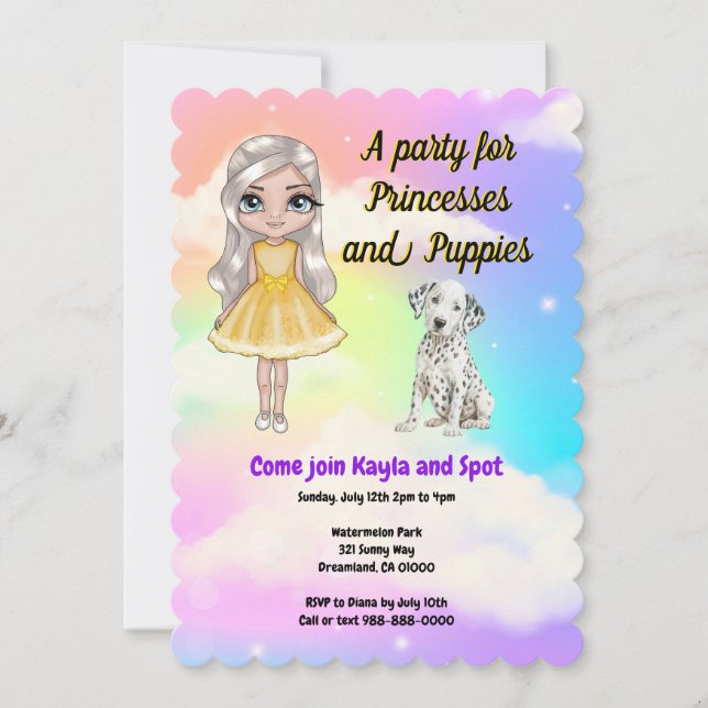 Invitación del partido Princesas y Cachorros (Anverso)