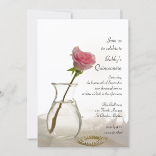 Invitación del partido Quinceanera de Rosa y Perla