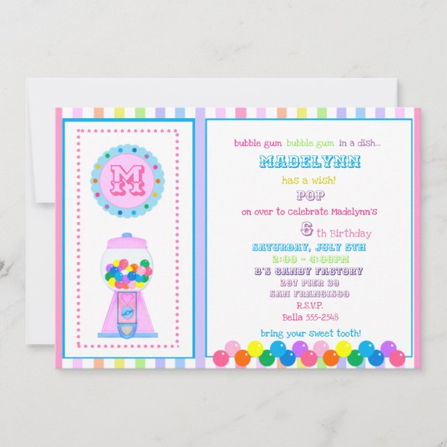 Invitación del partido Rainbow Gumball (Anverso)