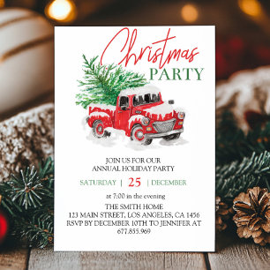 Invitación del partido Red and Truck navidades