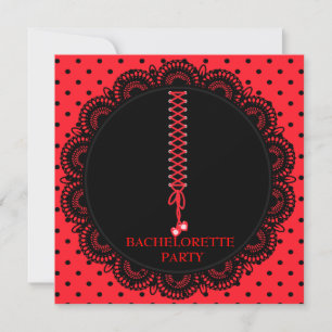 INVITACIÓN DEL PARTIDO RED SPOT LACE BACHELORETTE