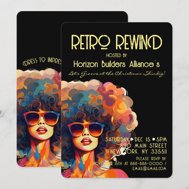 Invitación del partido Retro Rewind Navidades (Anverso / Reverso)